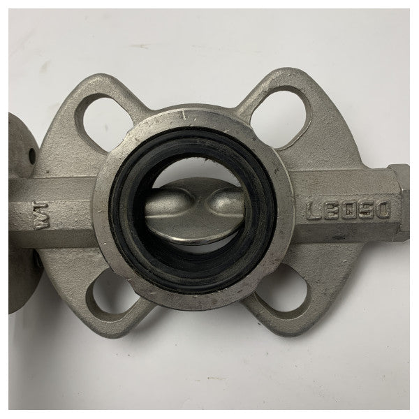 Неръждаема стомана Вафла бътерфлай клапан DN40 PN6 с лост дръжка за морска и промишлена употреба