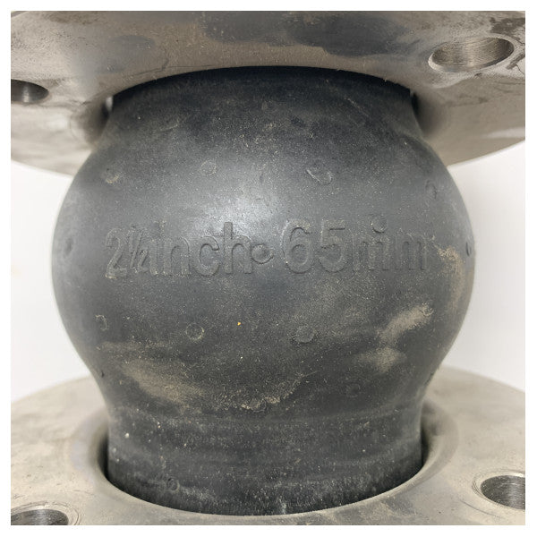 Гнучкий гумовий компенсатор DN65 PN10/16 з фланцями з нержавіючої сталі для гасіння вібрацій і теплового розширення в системах трубопроводів