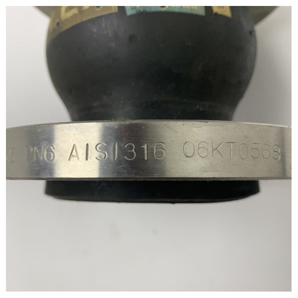 Гнучкий гумовий компенсатор DN65 PN10/16 з фланцями з нержавіючої сталі для гасіння вібрацій і теплового розширення в системах трубопроводів