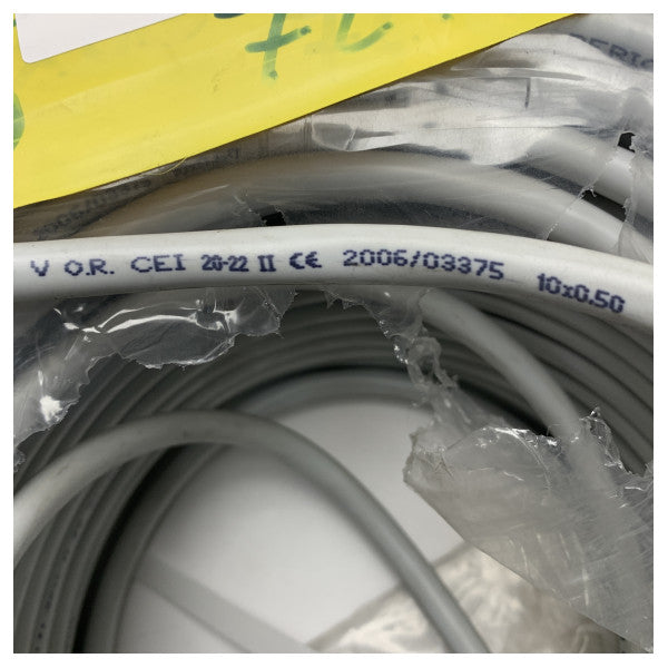 Flammwidriges Marinekabel 10-adrig 0,50 mm� - 75 m wasserdichte elektrische Verkabelung für Schiffe