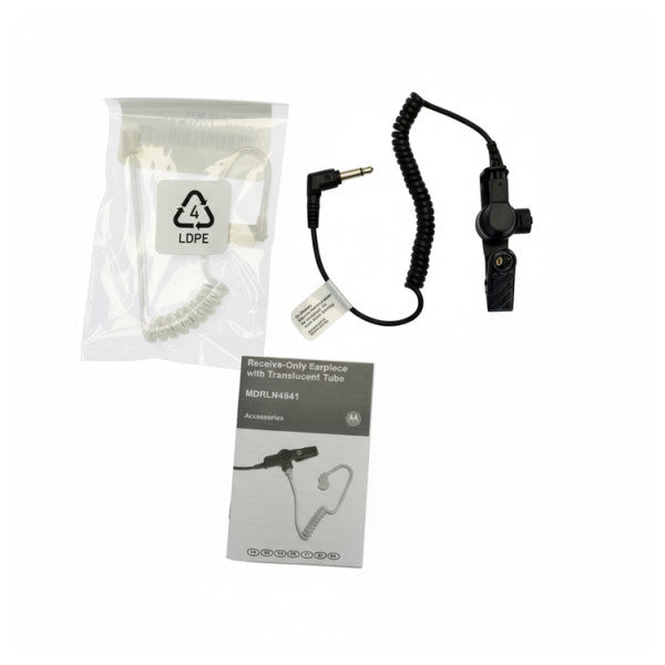 Motorola MDRLN4941A Receive-Only Earphone with Transparante Tube