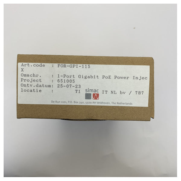 Ubiquiti GPI-115 Gigabit PoE Power Injector - 1-Port 802.3af