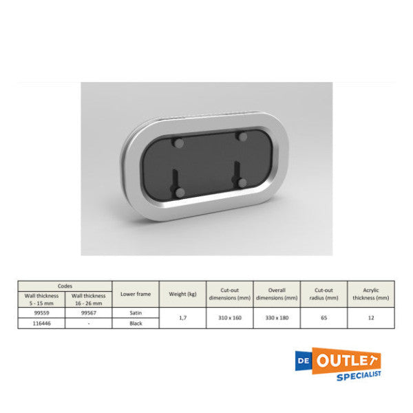 Goiot Evolution 26.11r Otvaranje Portole 330 x 180 mm - 105276