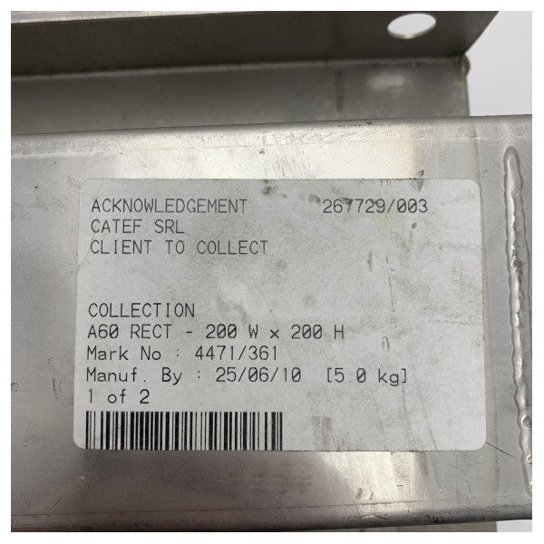 Cortador de persianas em aço inoxidável Catef A60 aprovado pela Gianneschi para a Marinha