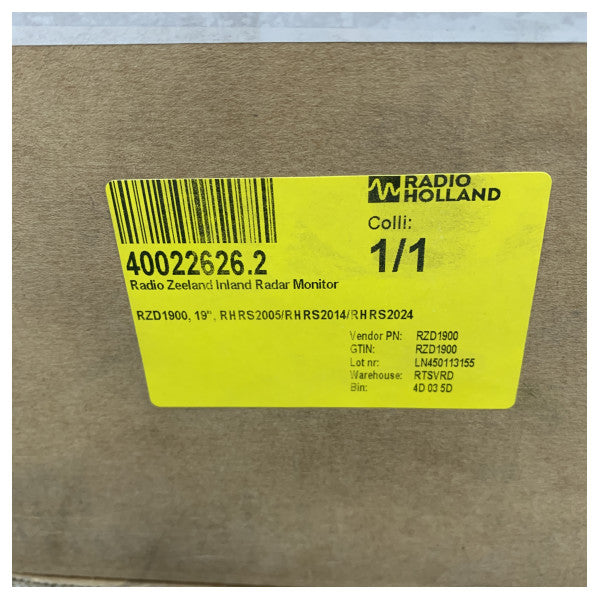 Radio Zeeland RZD1900 Inlandsradar Monitor 19 tommer - RHRS2005/2014/2024