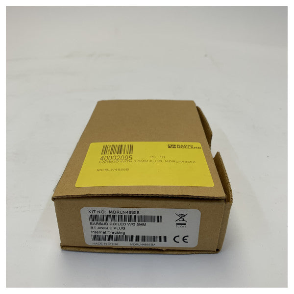 Motorola MDRLN4885B Earbud Earpiece with Spiral Cable and 3.5mm Plug