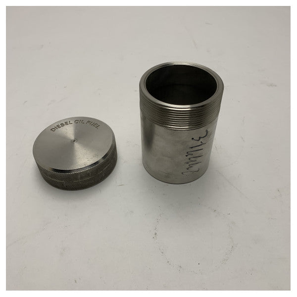 أنبوب خزان وقود بحري من الفولاذ المقاوم للصدأ 316 مع غطاء لولبي - ديزل مقاوم للتآكل وإغلاق الزيت