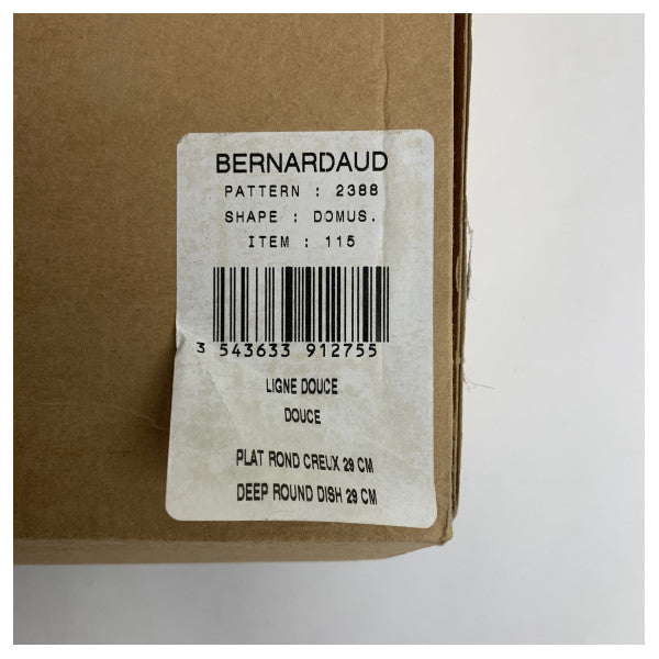 Bernardaud Yüksek Kaliteli Beyaz Porselen Yuvarlak Servis Tabağı