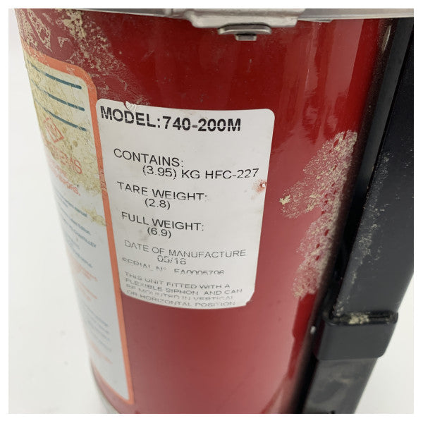 BSCO 740-200M Marine brandslukker HFC-227 3,95 kg