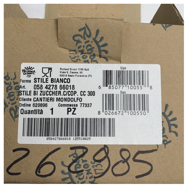 Керамічний контейнер для цукру Pershing Richard Ginori білий з кришкою - 058 4278 66018