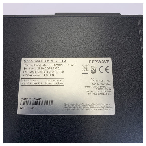 Pepwave MAX BR1 MK2 LTEA Marine Cellular Router Americas/EMEA