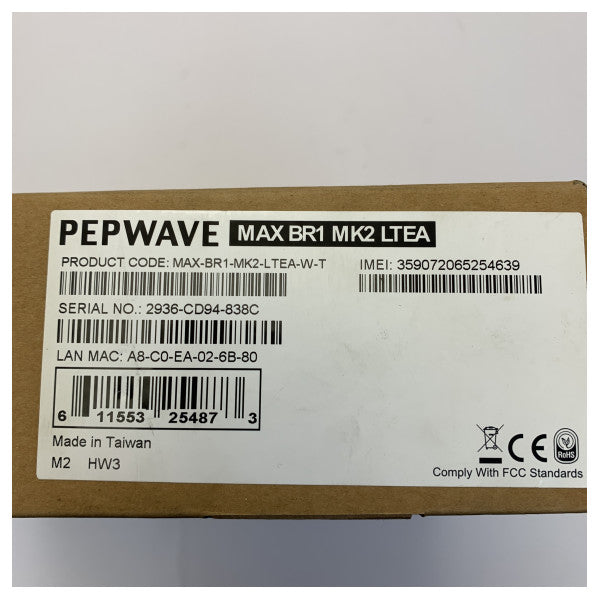 Pepwave MAX BR1 MK2 LTEA Marine Cellular Router Americas/EMEA