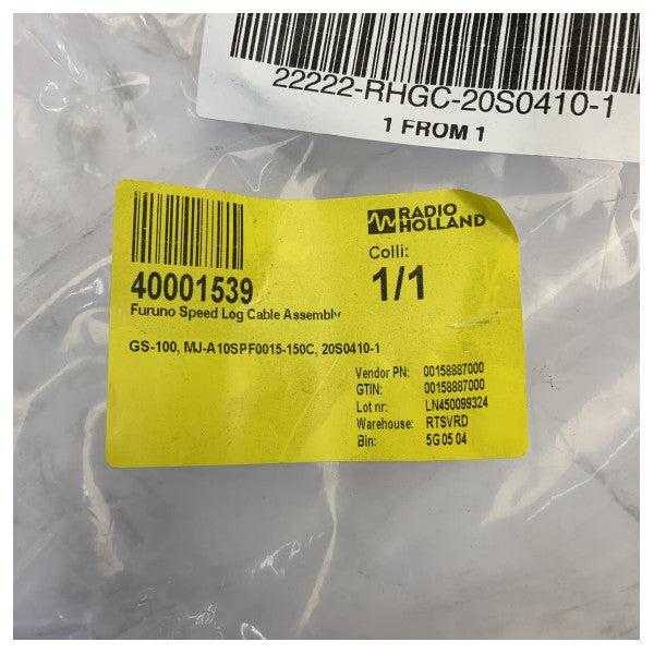 Furuno GS-100 スピードログケーブルキット MJ-A10SPF0015-150C | 20S0410-1