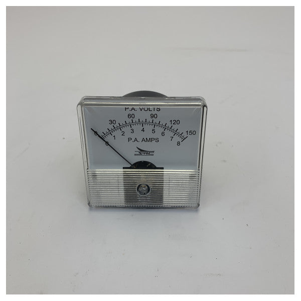 サザンアビオニクス PAメーター 9M190028 - 2.5インチパネルインジケーター 0-8A / 0-150V - マリン