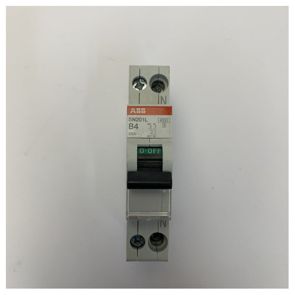 ABB SN201 L-B4 قاطع دائرة تلقائي 1P+N 4A بخصائص B