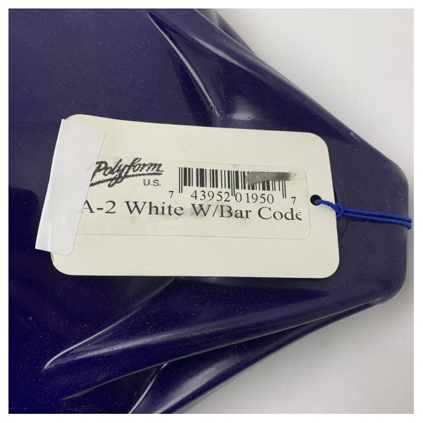 Fender de bola de alta resistencia Polyform A-2 Blanco-Azul D49 cm