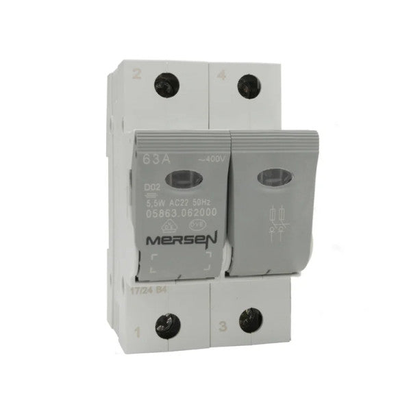 Mersen 63A 2-Pole Power Switch Disconnector Fuse para instalações eléctricas marítimas - J1012606B