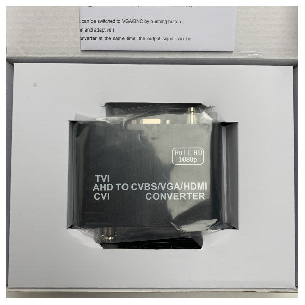 Hochwertiger Video-Signalwandler für AHD, TVI, CVI zu HDMI, VGA & CVBS - Marine-Überwachungskompatibel