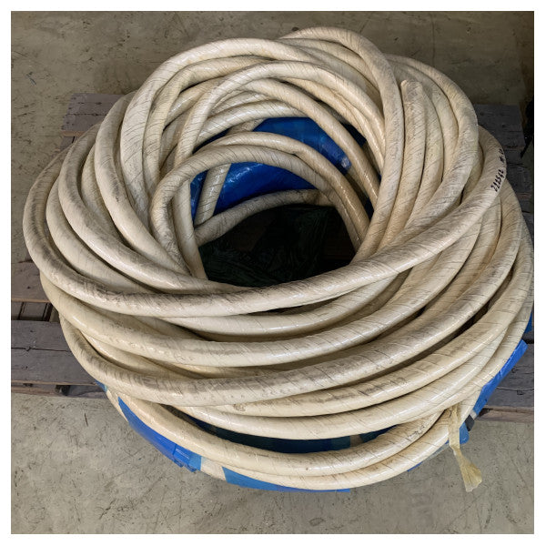 White Waterproof Oil-Resistant Flexible hose for Marine and Industrial Pipelines � 22mm Diameter, 40m Roll