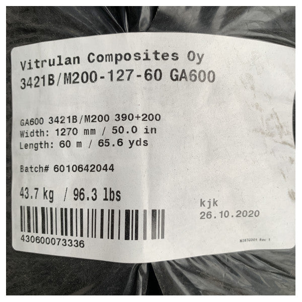 Vitrulan GA600 Marine Fiberglass Komposittstoff 1270mm L60m