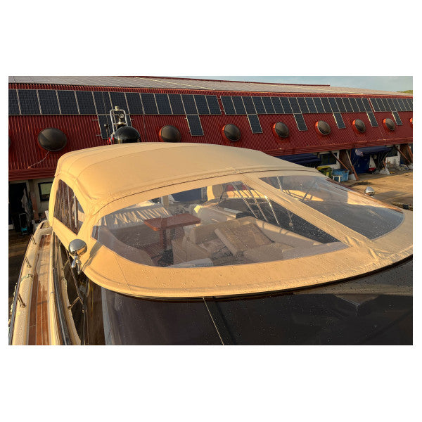 Riva Rivale 56 bimini closure with windows - Durable White Marine Canopy for Sun and Weather Protection