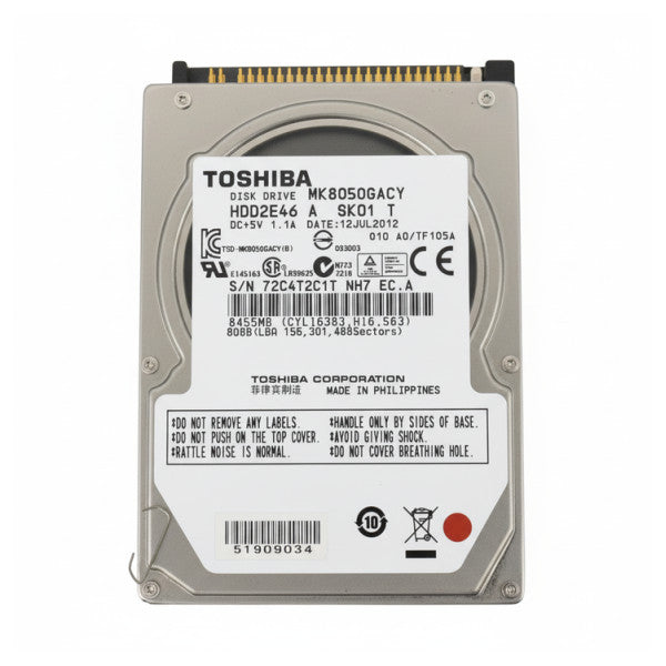 Toshiba MK8050GACY sisäinen kiintolevy (HDD) 80 Gt