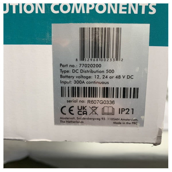Mastervolt Masterbus DC -配電500 - 77020200