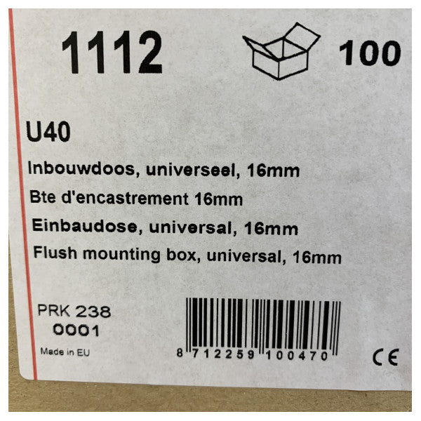 RH Marine U-40 Electrical Flush Mounting Box with Transparent Cover