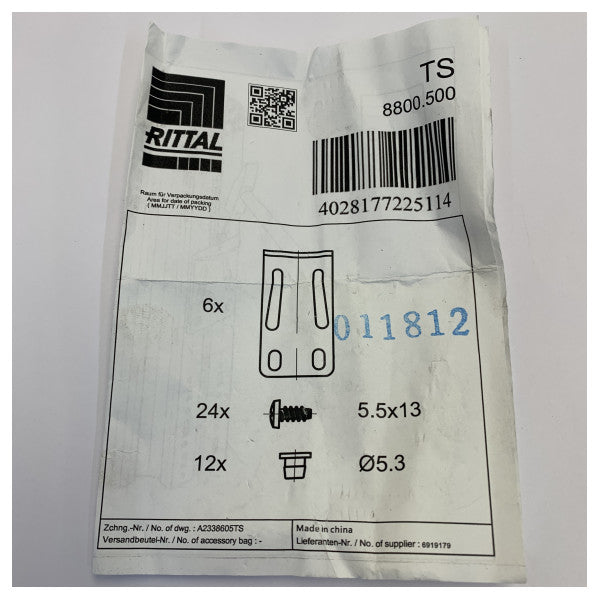 Rittal TS 8800.500 Mounting Bracket Set for TS 8 Housing 42-piece