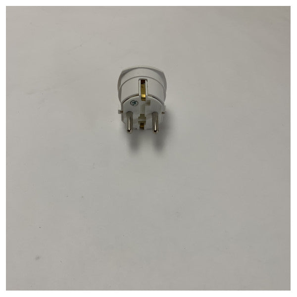 Universell 2-pinners hannplugg med jord, 250V, marin kvalitets, slitesterk, kompakt design