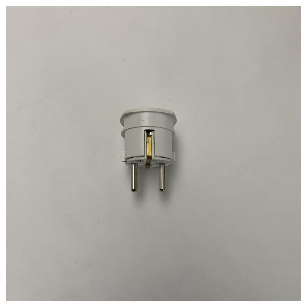 Universell 2-pinners hannplugg med jord, 250V, marin kvalitets, slitesterk, kompakt design