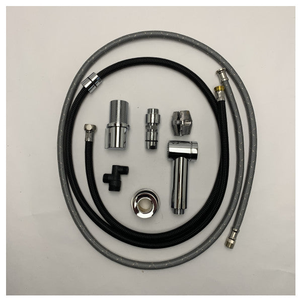 مجموعة دش يدوي ومجموعة خرطوم من الكروم النحاسي Elka - 9020