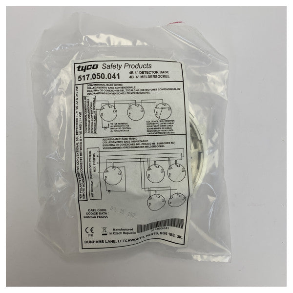 Tyco 4B-C-D Fire Detector Mounting Bracket White - 517.050.041