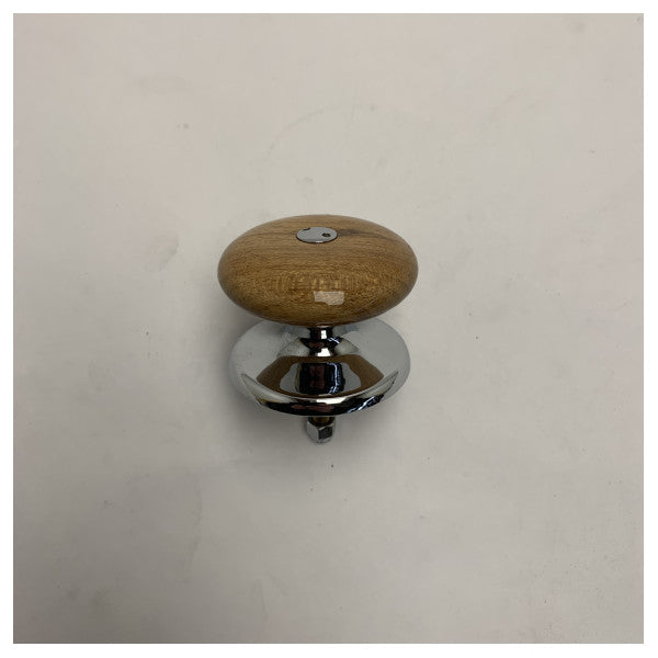 Teaktrekk Marine Knott med Polert Krom - Holdbar Båt Kontrollhåndtak 50mm