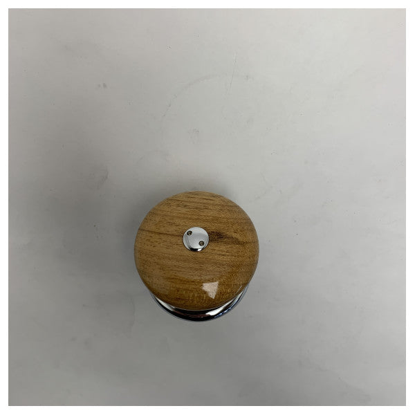 Teaktrekk Marine Knott med Polert Krom - Holdbar Båt Kontrollhåndtak 50mm