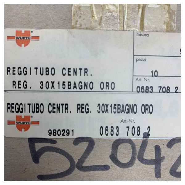 Регульований морський латунний тримач для труб Wurth з золотим покриттям - 0683 708 2