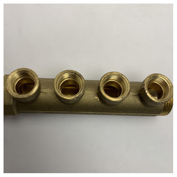 Morski mosiężny rozdzielacz płynów z portami gwintowanymi 1/2 cala -