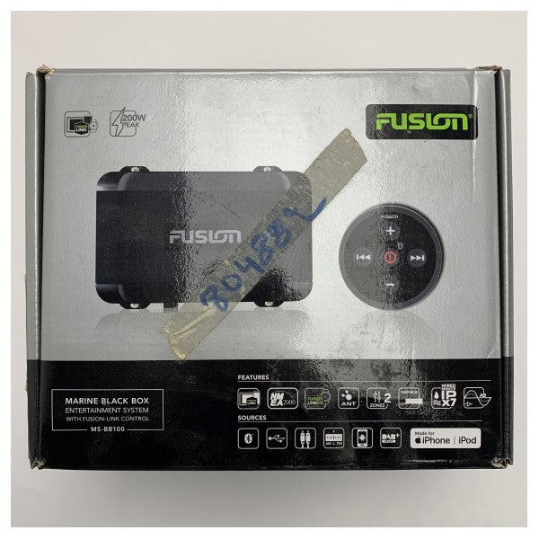 Fusion MS-BB100 - Sistema de entretenimiento marino Black Box con control fusion-link