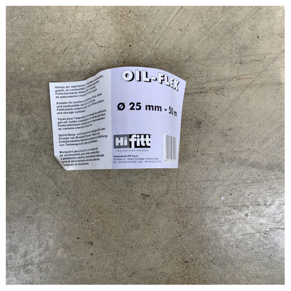 Oil-flex Hi Fitt 25 mm flexibel bränsle- och oljeslang för marina applikationer - slitstark blå 50 m