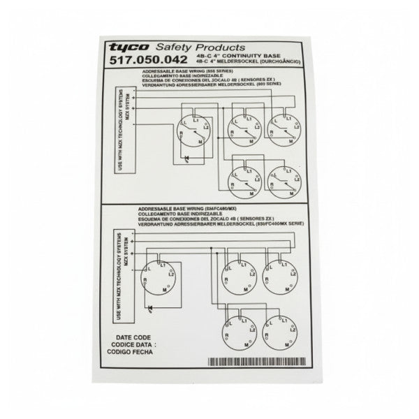 Tyco 4B-C-4 Branddetektor Basmonteringsplatta - 517.050.042