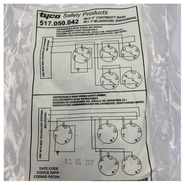 Tyco 4B-C-4 Branddetektor Basmonteringsplatta - 517.050.042