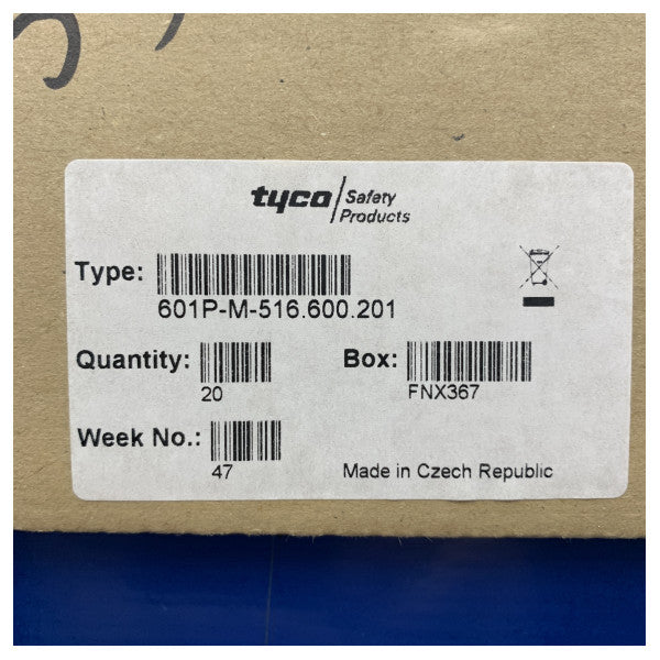 Tyco 601-P-M Optisk rökdetektor Vit Marin - 516.600.201