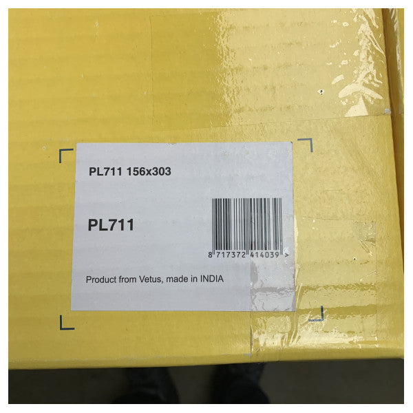 Vetus PL711 Aluminium Tiftieqa Miftuħa Rettangolari 303 x 156 mm