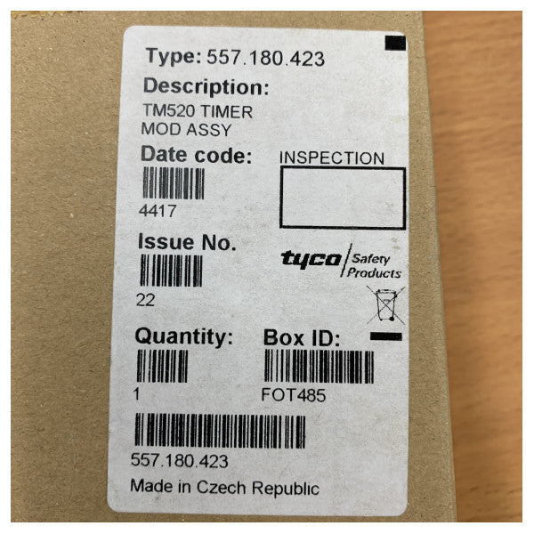 Tyco TM520 Timer Module - Fire and Security System - 557.180.423