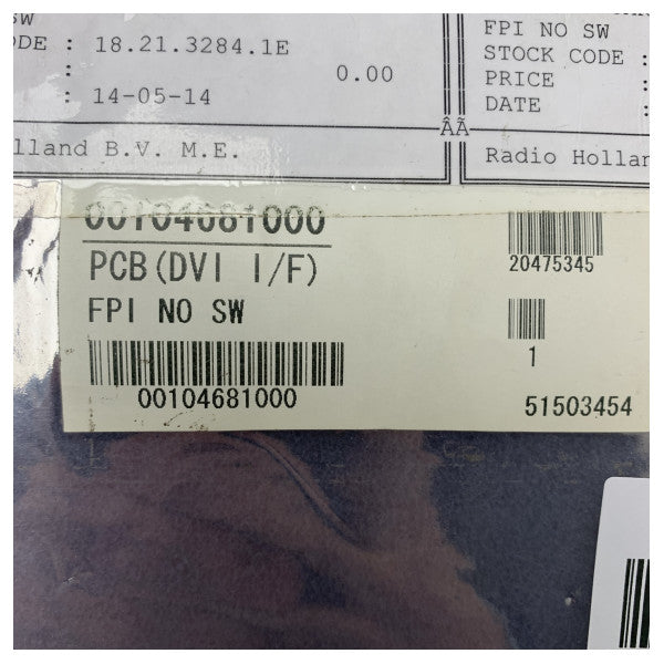 Furuno FPI No SW Platine Video DVI I/F 03279-000 - 00104681000