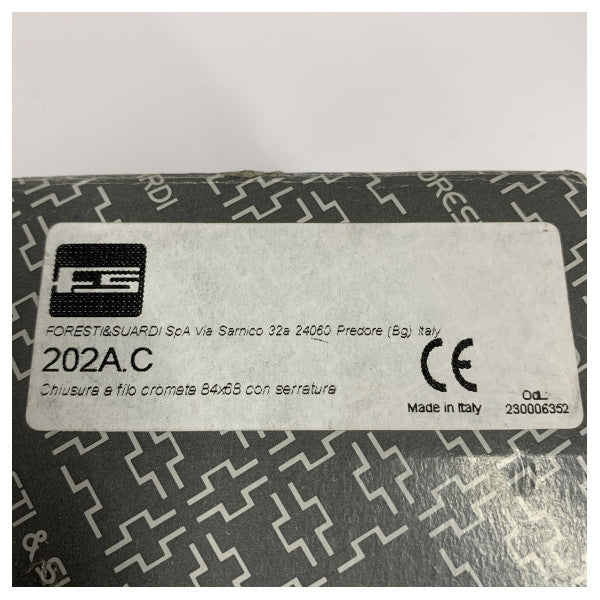 Chiusura a scatto in cromo Foresti Suardi 202A-C 84 mm