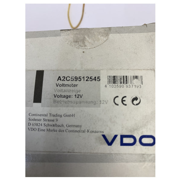 VDO Veratron ViewLine Voltage Indicator 8-16V 52mm White - A2C59512545
