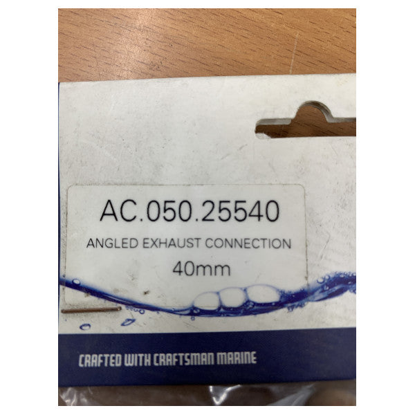 Craftsman 40 mm Marine Transom Exhaust Black - AC-050-25540