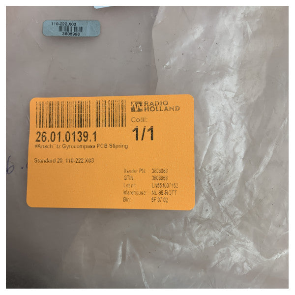 Raytheon Anschütz gyrocompass PCB slipring - 110-222.X03
