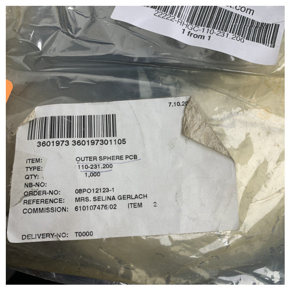 Moduł PCB zewnętrznej kuli gyroskopowej Raytheon Anschutz 110-231.200